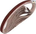 HARFINGTON 1/2 x 18 Inch Sanding Belts, 10 Pcs 320 Grits Aluminum Oxide Abrasive Belt Sander File Belt for Woodworking, Metal Polishing, Knife Sharpener