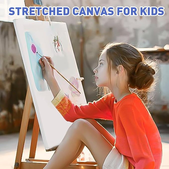 ESRICH 12x16 Stretched Canvas for Painting, 5 Pack Blank Canvases for Painting - Image 6
