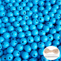 500Pcs Blue Natural Wooden Beads by SMANTA