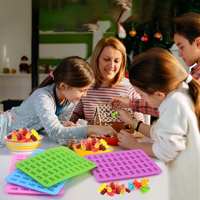Palksky 4Pcs Gummy Bear Mold Silicone, Fruit Snack Molds, Gummies Trays Molds - Image 9