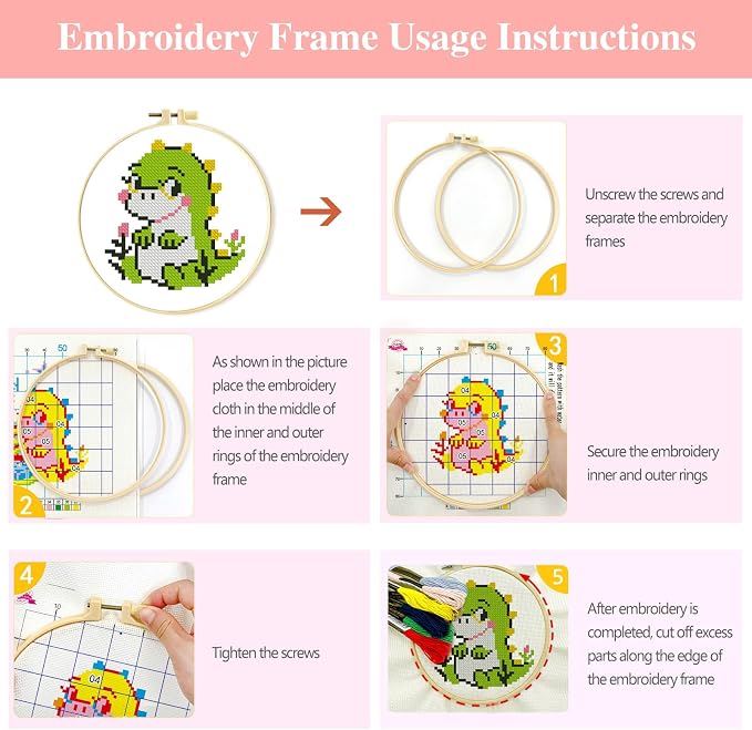 Zhenqing 4 Cute Animal Cross Stitch Kit - Image 6