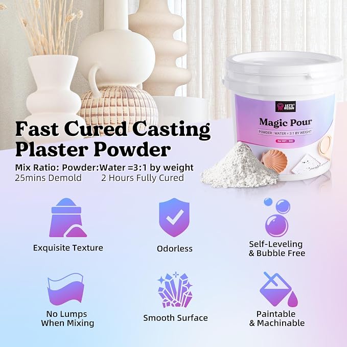 LET'S RESIN Resin Casting Powders 3000g, Fast Cured Casting Resin Kit - Image 2