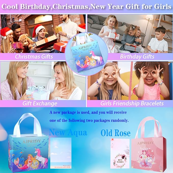 AIPRIDY Charm Bracelet Making Kit, Unicorn Mermaid Crafts Gifts Set Can - Image 6