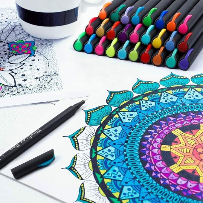 Tebik 65 Pack Planner Colored Pens, 60 Assorted Colors Drawing Pens - Image 4