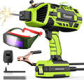 Portable Welding Machine 110V with Auto Darkening Goggles: Handheld IGBT Inverter ARC Welder Gun Stick Welder - 5 Variable Current Adjustment for 3/32"-1/8" Rods and DIY,Professional Use,Repair(Green)