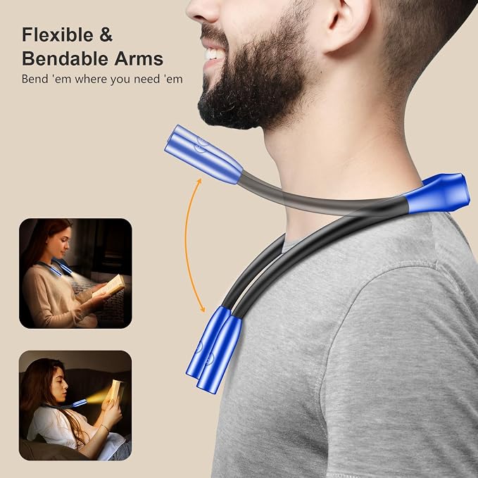Gritin Book Light, Eye Caring 3 Colors & Dimmable Brightness Reading Light | - Image 4