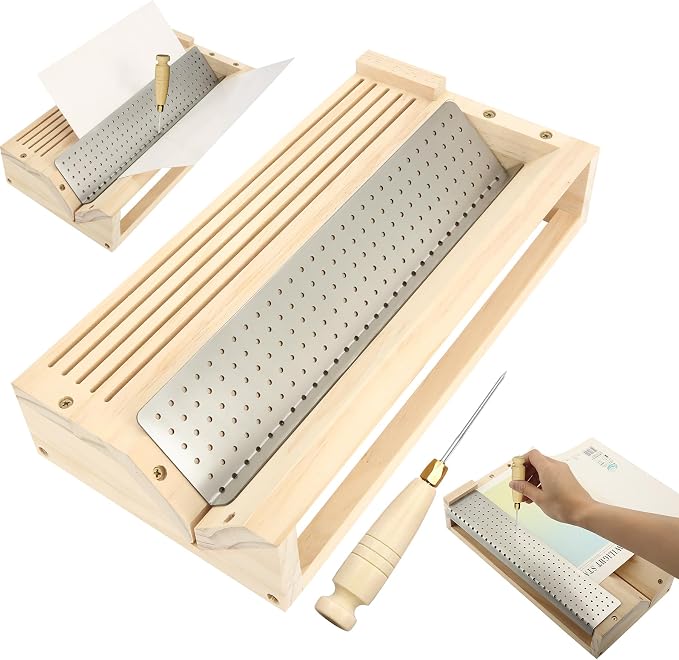 Bookbinding Punching Cradle Set, Includes Dual-Use Piercing Guide, - Image 8