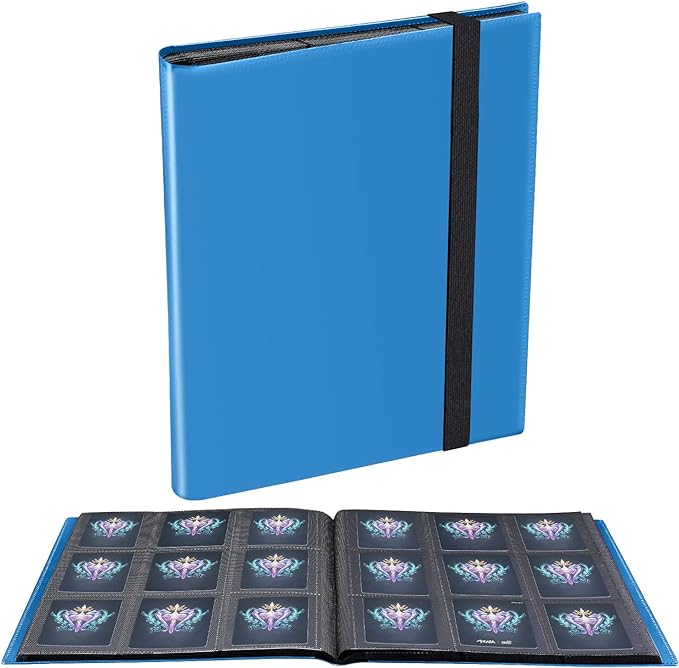 Card Binder, Upgraded 9 Pockets Trading Card Collection Binder by JIQEZNL
