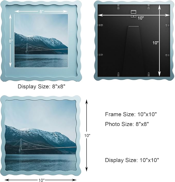 10x10 Wavy Picture Frame With Mat - Image 3