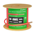 14 AWG Tracer Wire 600V 100% Solid Copper Conductor Direct Burial Underground, Red Tracer Wire for Locating Underground Pipes and Lines Electrical Wire Gas Water Sewer Pipe and Fiber Optic, 1000 FT