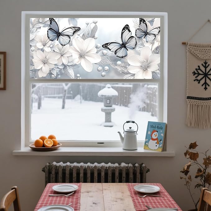 IVN Privacy Window Film 39.3x17.7 Inch Static Cling Decorative Window Film - Image 8