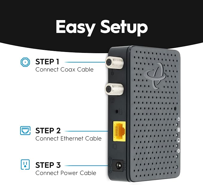 Hitron Bonded MoCA 2.5 Network Adapter (2-Pack) | Up to 1 Gbps Network Speeds | Ideal Backbone for Home Mesh WiFi, Streaming, and Gaming |2 HTEM4 Adapters in Kit
