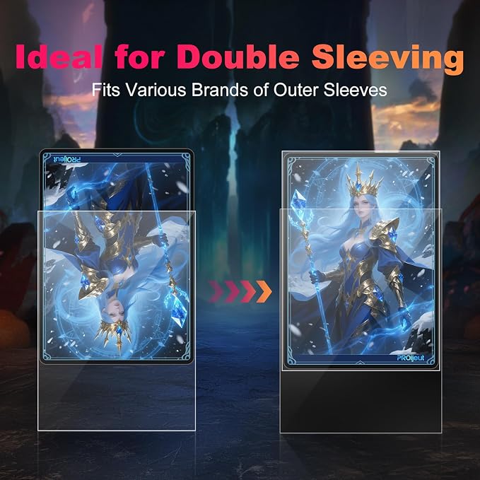 1200 Pack Card Sleeves Clear, Perfect Fit Inner Sleeves Ideal - Image 2