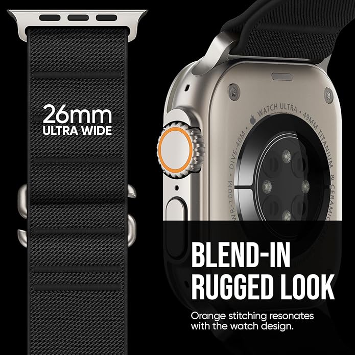 Suitisbest Sport Bands Compatible with Apple Watch Ultra Band 49mm 46mm 45mm 44mm 42mm 38mm 40mm 41mm Men Women, Stretchy Nylon Sport Loop Strap with S-Hook for iWatch Series 10 Ultra SE 9 8 7 6 5 4 3