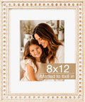 Solid Wood 8x12 Picture Frame Beaded Frame by QOTIB