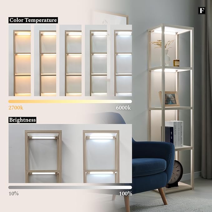 FENLO LED Display Shelf Unit – Dimmable Lighted Furniture - Image 3