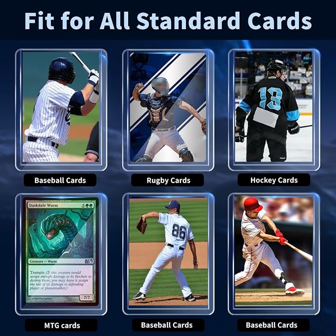 200 Card Sleeves Hard Plastic, Premium Baseball Card Sleeves, Sports Football - Image 5