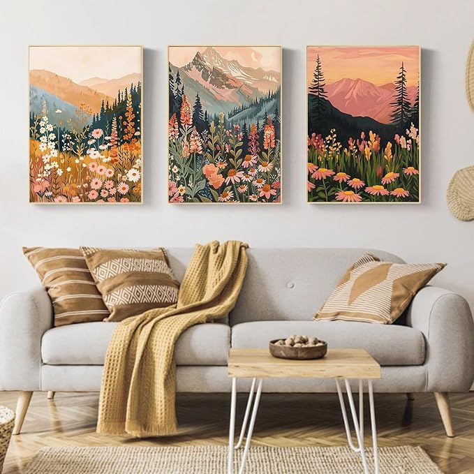 Mandun 3 Pack Landscape Paint by Numbers Kit - Image 3