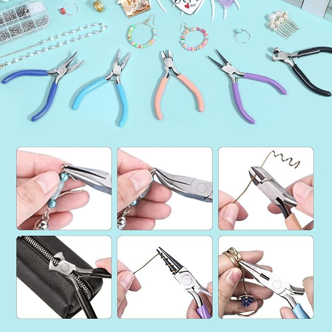 5 Pcs Jewelry Pliers Set, Jewelry Making Tools - Image 5