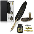 Black Feather Quill Pen and Ink Set – Feather Pen and Ink Set by Lagarto
