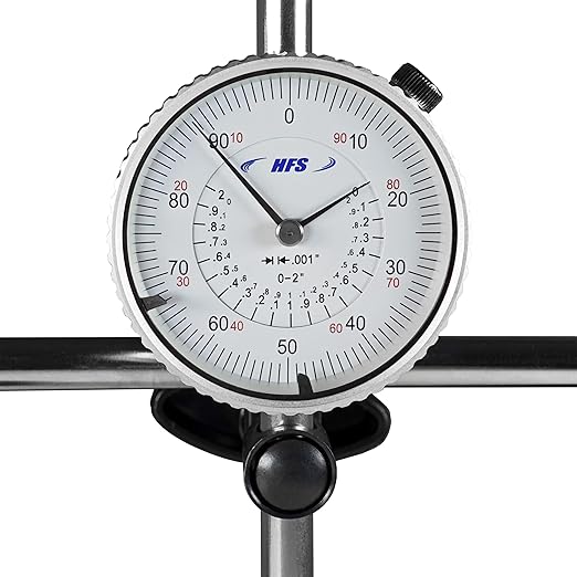 HFS(R) 0-2" Precision Travel Dial Indicator .001 Lathe; 2" Measuring Range; 0.001" Graduation Interval
