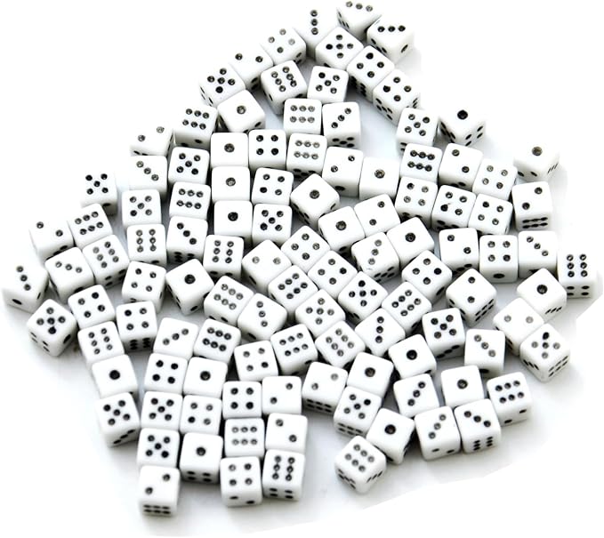 SmartDealsPro 100 Assorted D6 Mini Tiny Dice Game Dot Square Dice - Image 3