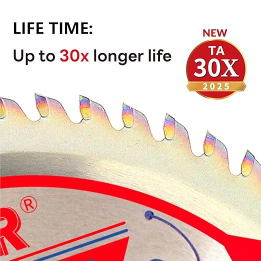 Circular Saw Blades Woodworking TA Series,6-1/2" 60-Tooth 5/8" Arbor,Ultra Finish/General Purpose,Special Anti-Thermal Adhesion Coating on Cutting Edges -TA,High Finish,Long Life,6-1/2" 60T TA