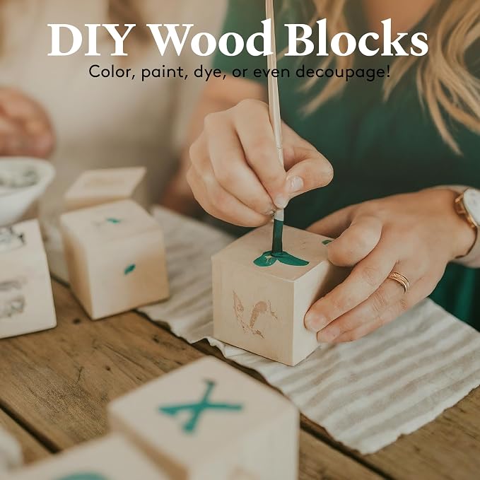 Wood Cubes 1-inch, Wood Blocks for Crafts, and Blank Wooden Dice, by Woodpeckers - Image 2