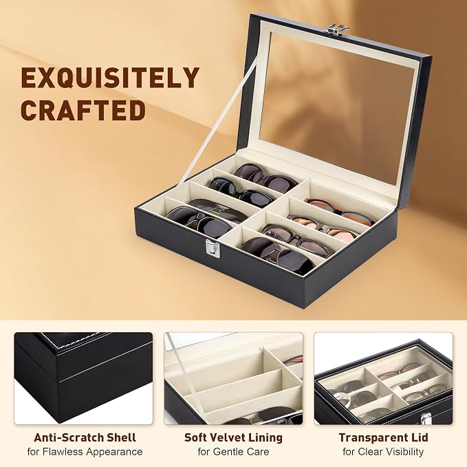 CO-Z Leather Multi Sunglasses Organizer - Image 5