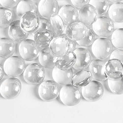 0.5lb Clear Glass Beads for Vases, Glass Pebbles by MBKHFLL