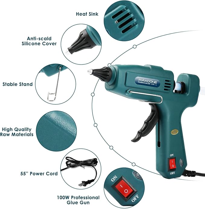 Fireproof 100W Hot Glue Gun Kit Glue Gun - Image 6