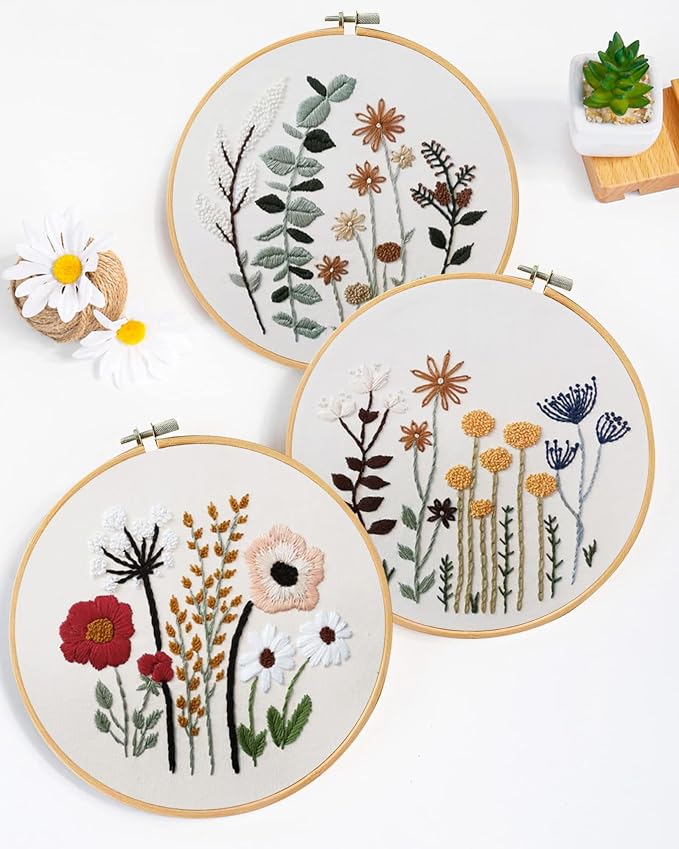 Santune 3 Sets Embroidery Kit, Cross Stitch Kits - Image 8