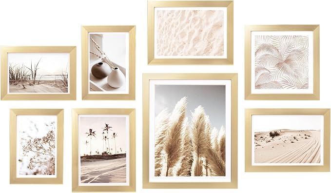ArtbyHannah Gallery Wall Frame Set, 8 Pack Picture Frames Collage Wall Art Decor by ArtbyHannah