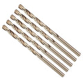 Drill Bit, #26 Cutting Diameter, 4341 HSS Gold Finish 135° Cutting Angle Number Jobber Bits - (Applications: for Drilling Soft Metal Plastic Wood), 5-Pieces