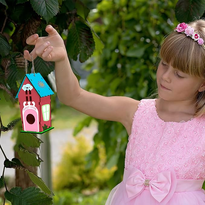 hapray 4 Pack Bird House Crafts - Image 6