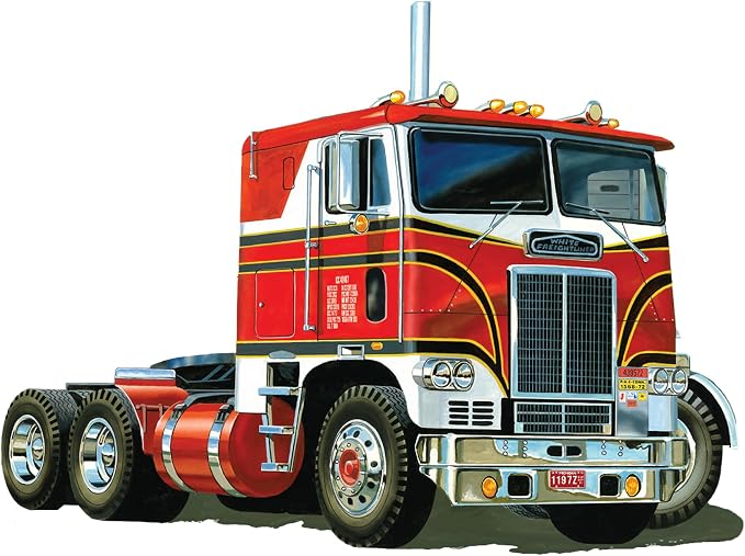 AMT White Freightliner 2-in-1 SC/DD Cabover Tractor 1:25 Scale Model Kit by AMT