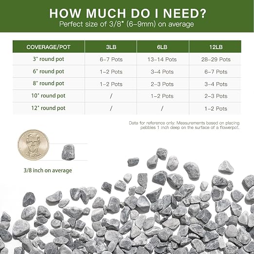 NUPICK 3 lbs Pebbles for Indoor Plants, 3/8 Inch Pea Gravel for Fish Tank - Image 6
