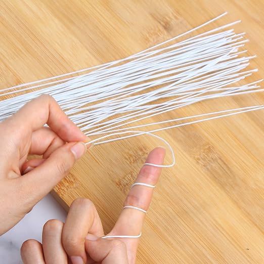 Decora 22 Gauge White Floral Wire 16 inch, 50/Package - Image 5
