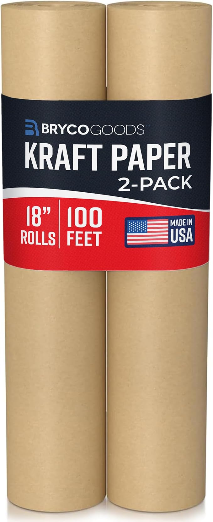 Bryco Goods Brown Kraft Packing Paper Rolls by BrycoGoods