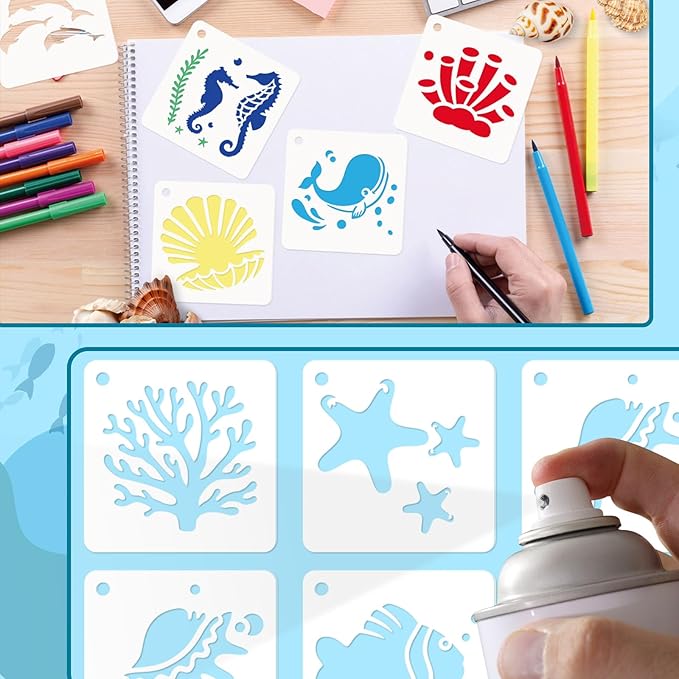 JULMELON Sea Life Stencils - Image 6