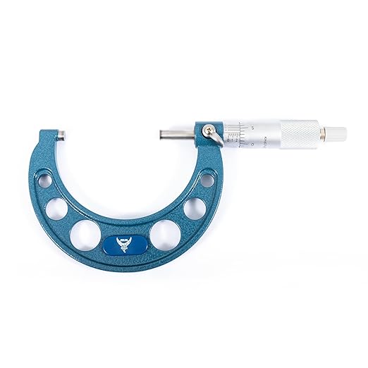 PEC Tools 2-3” Outside Micrometer, Industrial-Grade Precision Measuring Tool, Hardened Steel, High-Accuracy Micrometer with Ratchet Stop & Carbide-Tipped Measuring Faces for Machining & Engineering