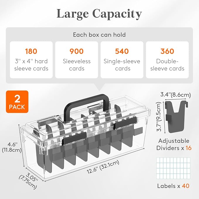 Lifewit Trading Card Storage Box fit - Image 3