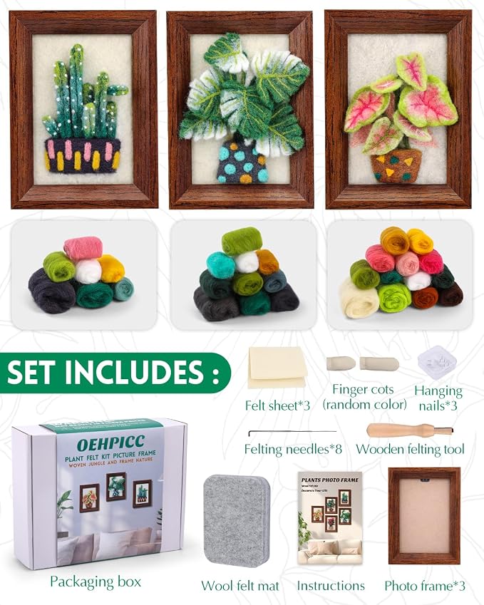 OEHPICC Needle Felting Kits for Beginners Adult, Wool Felting Kit - Image 3