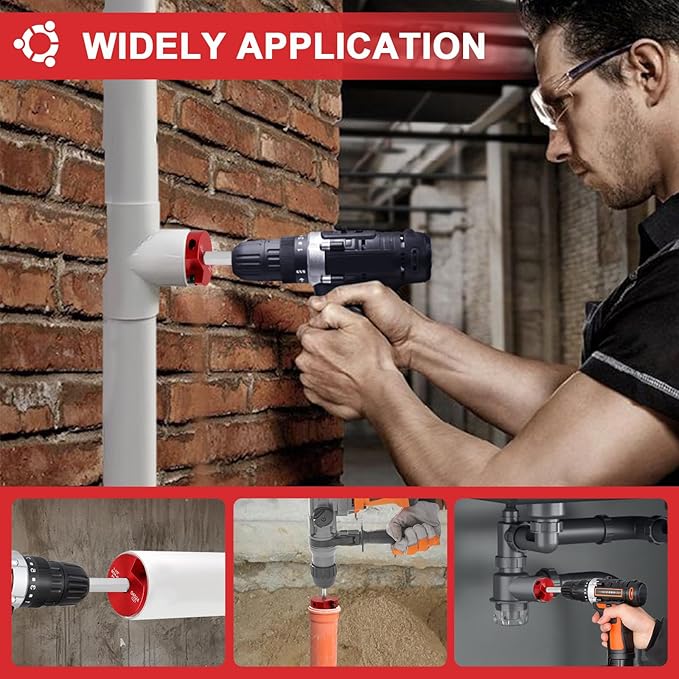 PVC Pipe Reamer, PVC Fitting Saver with 1-½-Inch Head Aluminum, PVC Socket Saver, Plastic PVC Pipe Fitting Reamer Plumbing Tools for SCH40 PVC Pipe, PP, PE, CPVC, ABS Pipe