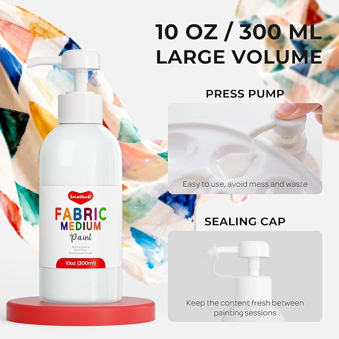 Smallbudi Professional Effects Fabric Medium, 10oz Textile Medium - Image 3