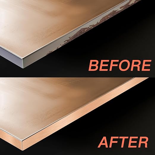 GSCIT Club Rose Gold Edge Banding, 1/2 Inch x 100ft Aluminum Brushed Edge Banding PVC Edge Trim for Cabinet Repair Furniture