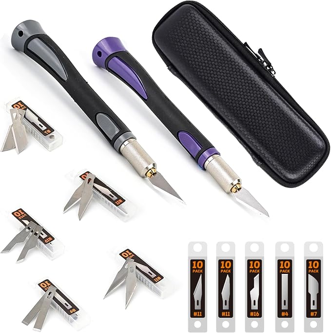 EHDIS 2PCS Exacto Knife Set Utility Craft Precision Hobby Knife Kit by EHDIS