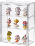 3 Tiers Clear Display Case, Plastic Storage Bins by beehomay