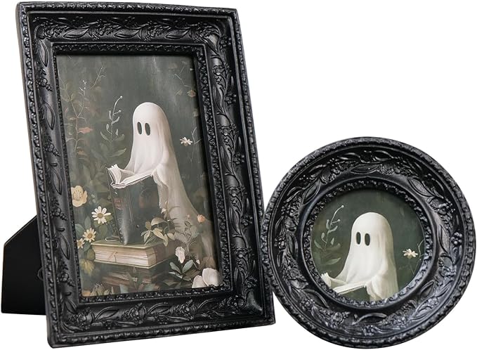Cuspin Gothic Picture Frame Set of 2, Vintage Ornate Black Resin Frames - Image 9