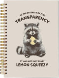 Funny Racoon Hardcover Spiral Notebook, Raccoon Lover Gifts Journal, Sarcastic by bitkan